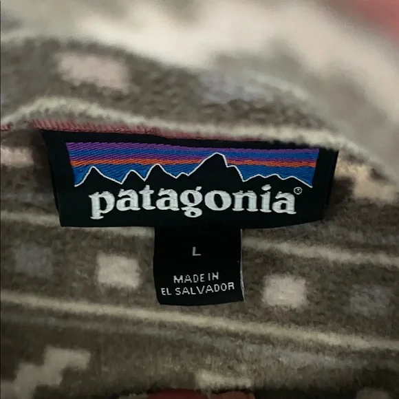 Patagonia Brown and Pink Patterned Sweater - Picture 3 of 3